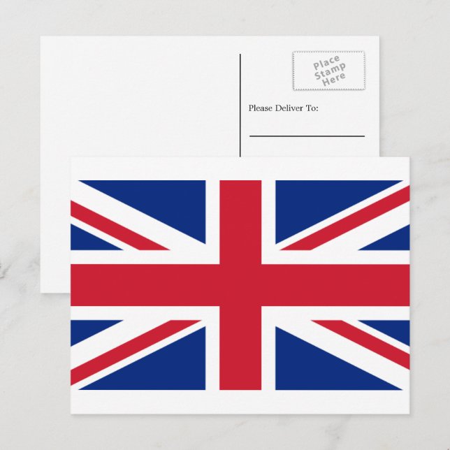 British Flag, Flag of United Kingdom Postcard (Front/Back)