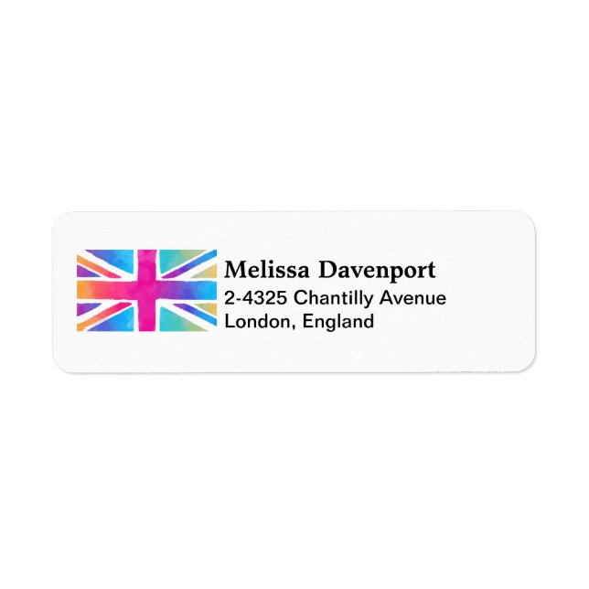 British Flag in Bright Watercolors Patriotic (Front)