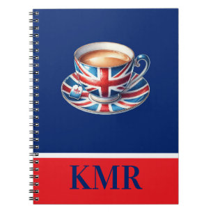 British Flag on English Teacup Notebook