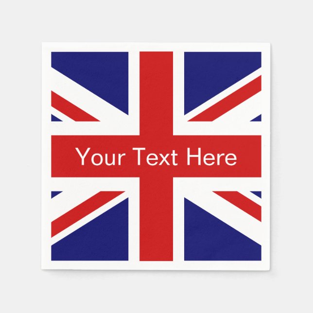British flag paper napkins | Union jack design (Front)