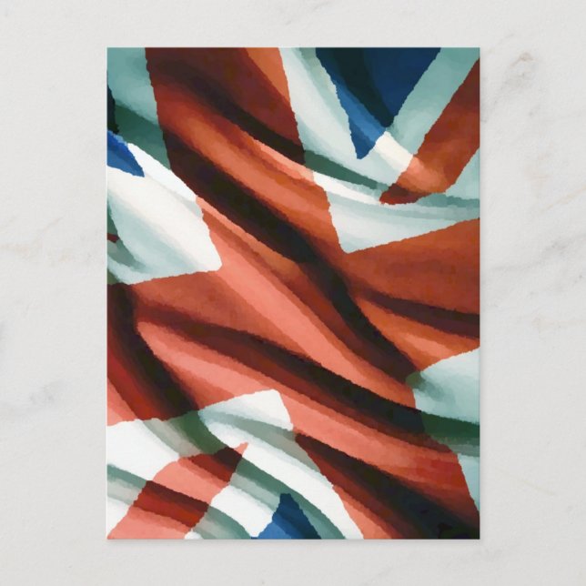 British Flag Pop Art Postcard (Front)