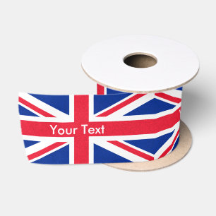 British flag ribbon satin ribbon