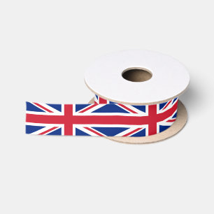 British Flag Ribbon, United Kingdom holiday/sport Satin Ribbon