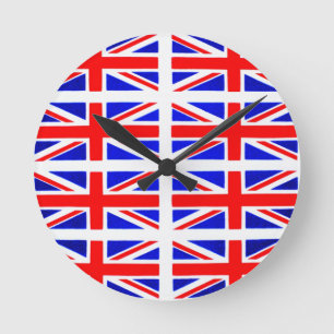BRITISH FLAG ROUND CLOCK