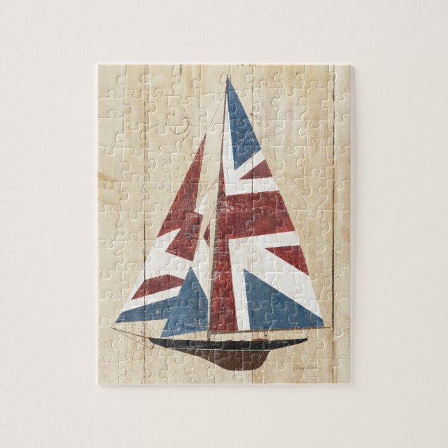 British Flag Sailboat Jigsaw Puzzle (Vertical)