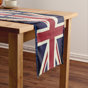 British flag & Sports Union Jacks house decor / UK Short Table Runner
