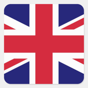 British Flag Square Sticker