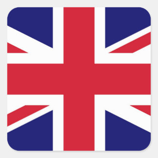 British Flag Square Sticker