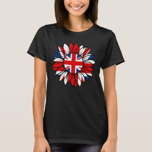 British Flag Sunflower Design Women's T-Shirt