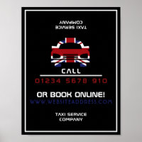 British Flag Taxi Cab Logo Advertising