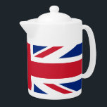 British flag teapot<br><div class="desc">Teapot with flag of The United Kingdom of Great Britain and Northern Ireland (Union Jack)</div>