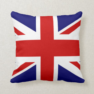 British flag throw pillow   Union Jack design