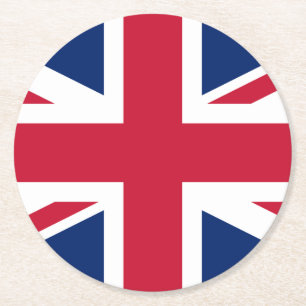 BRITISH FLAG, Union Jack beer mat,  Round Paper Coaster