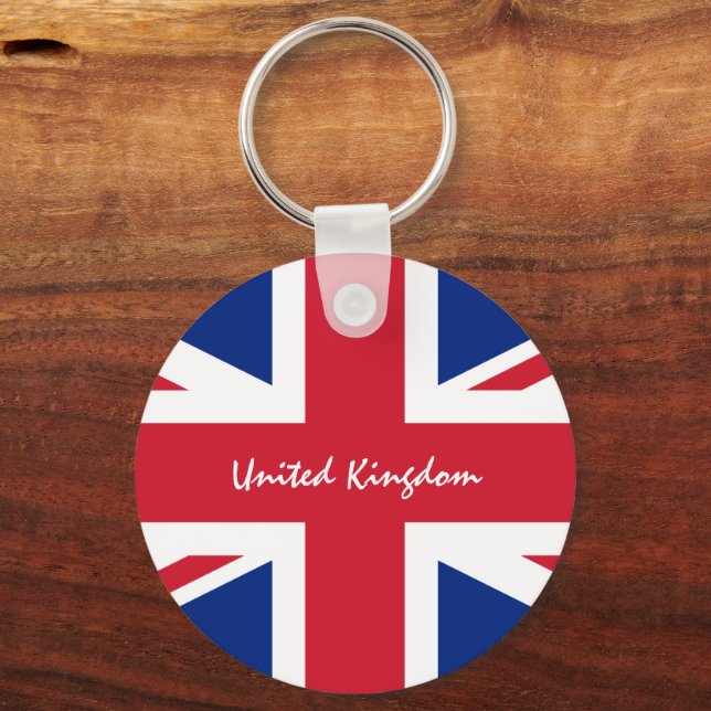 British flag, Union Jack - United Kingdom fashion Keychain (Front)