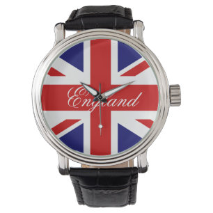 British flag wrist watch