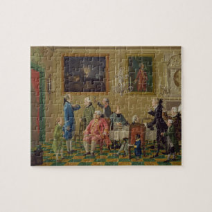 British gentlemen at Sir Horace Mann's home in Flo Jigsaw Puzzle