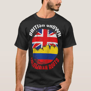 British Grown Colombian Roots Vintage Flags for Me T-Shirt