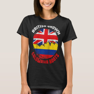 British Grown Colombian Roots Vintage Flags for Me T-Shirt