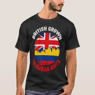 British Grown Colombian Roots Vintage Flags for Me T-Shirt