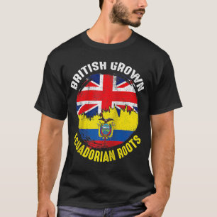 British Grown Ecuadorian Roots Vintage Flags for M T-Shirt