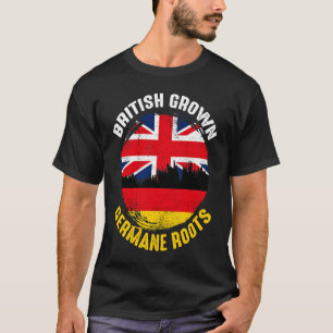 British Grown Germane Roots Vintage Flags for Men  T-Shirt