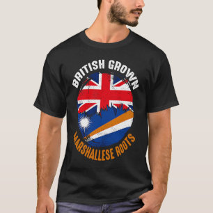 British Grown Marshallese Roots Vintage Flags for  T-Shirt
