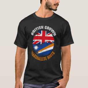 British Grown Marshallese Roots Vintage Flags for T-Shirt