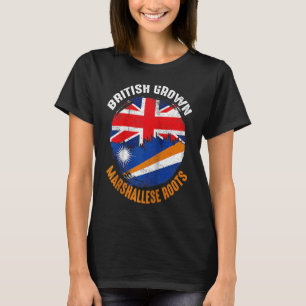 British Grown Marshallese Roots Vintage Flags for  T-Shirt