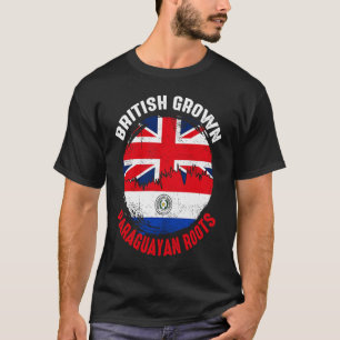 British Grown Paraguayan Roots Vintage Flags for M T-Shirt