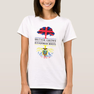 British Grown With Ecuadorian Roots - Ecuador And  T-Shirt