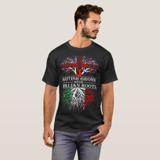 British Grown With Italian Roots Gift Tshirt