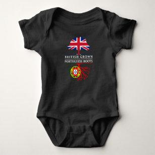 British Grown with Portugese Roots   Portugal Baby Bodysuit