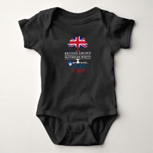British Grown with Slovenian Roots   Slovenia Baby Bodysuit
