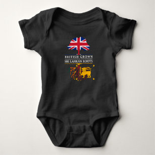 British Grown with Sri Lankan Roots   Sri Lanka Baby Bodysuit