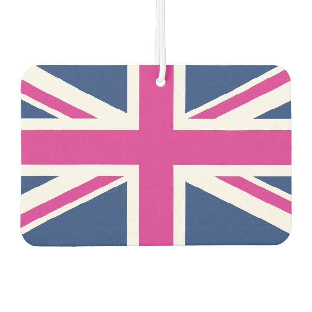 British Hearts - Blue & Pink Union Jack Air Freshener (Front)