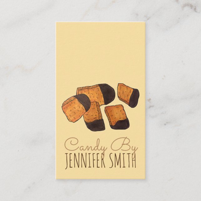 British Honeycomb Sponge Cinder Toffee Candy Sweet Business Card (Front)