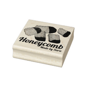 British Honeycomb Sponge Cinder Toffee Candy Sweet Rubber Stamp