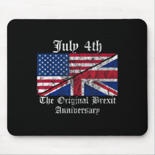British Humor 4th Of July Pun Joke Quote Mouse Pad