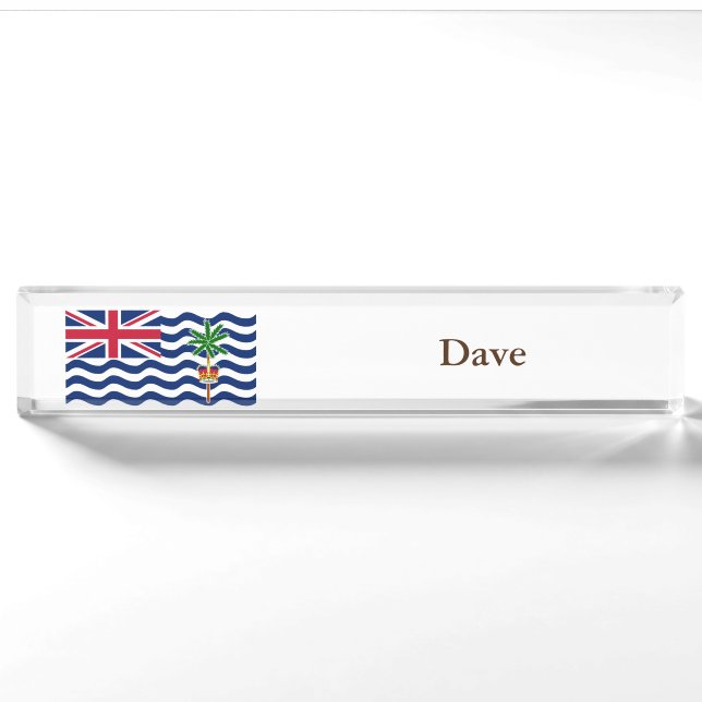 British Indian Ocean Territory Flag Nameplate (Front)