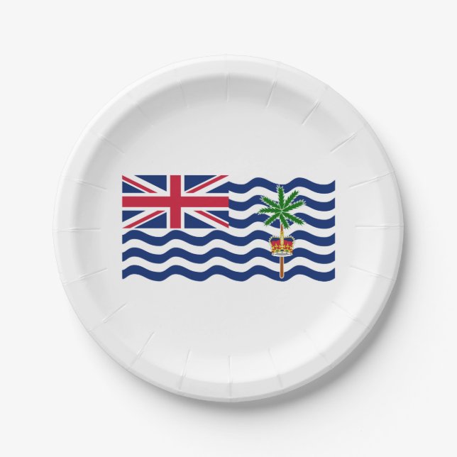 British Indian Ocean Territory Flag Paper Plate (Front)