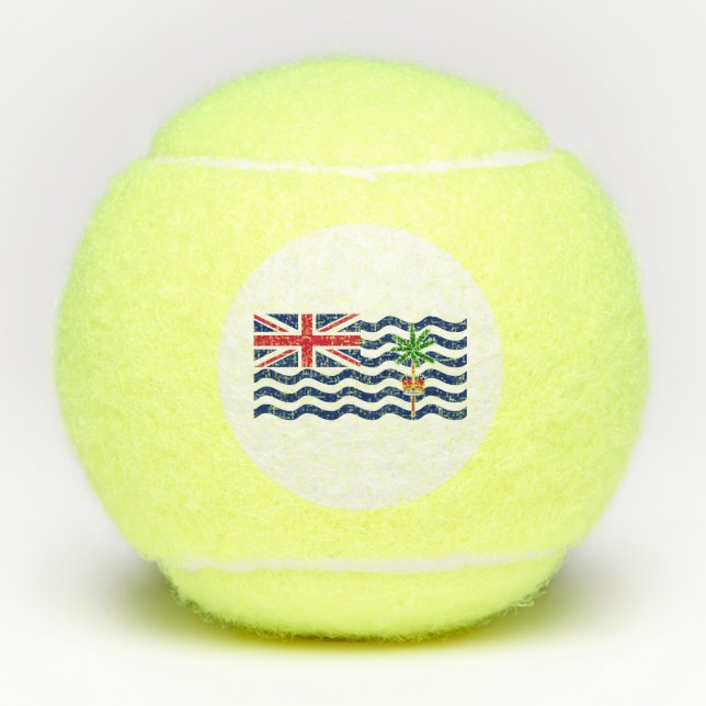 British Indian Ocean Territory Flag Tennis Balls (Front)