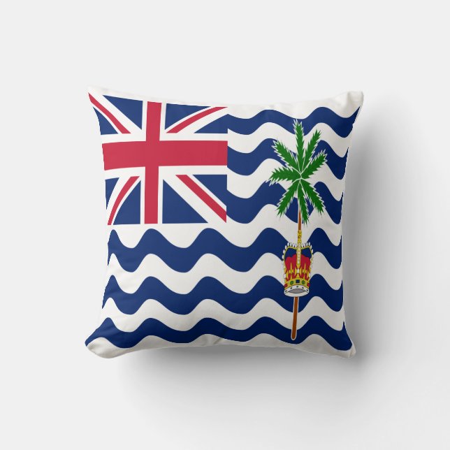 British Indian Ocean Territory Flag Throw Pillow (Front)