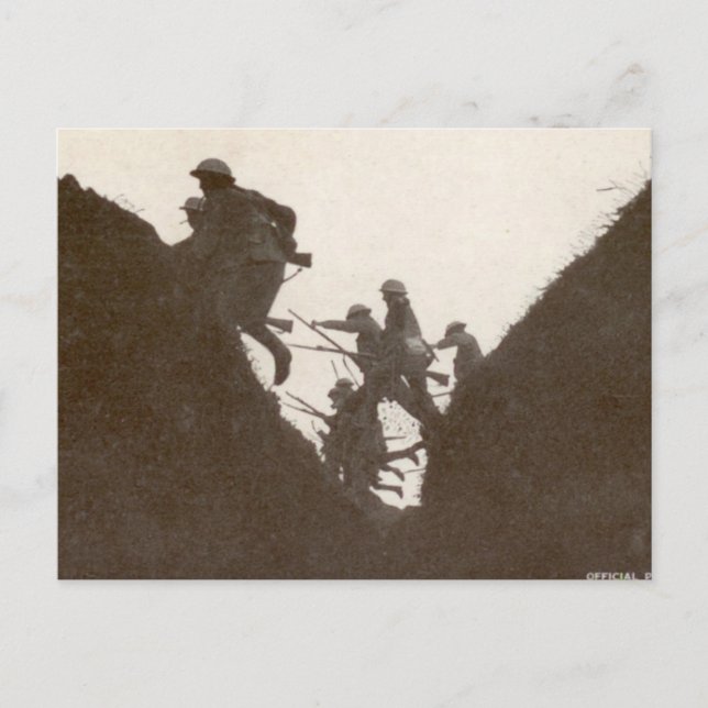 British Infantry Assault Postcard (Front)