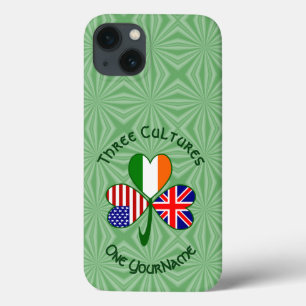 British Irish American Shamrock Flag Personalized  iPhone 13 Case