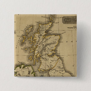 British Islands 2 Inch Square Button