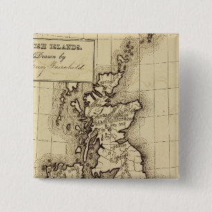 British Islands 2 Inch Square Button