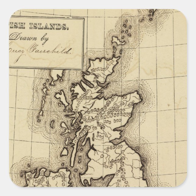 British Islands Square Sticker (Front)