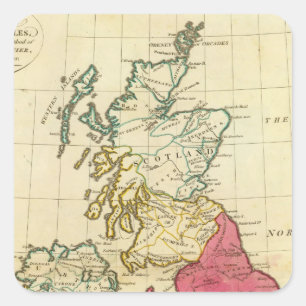 British Isles 6 Square Sticker