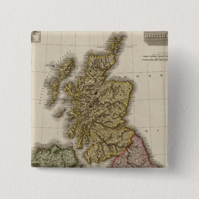 British Isles 7 2 Inch Square Button (Front)