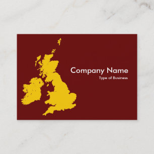 British Isles - Amber and Dark Maroon (660000) Business Card